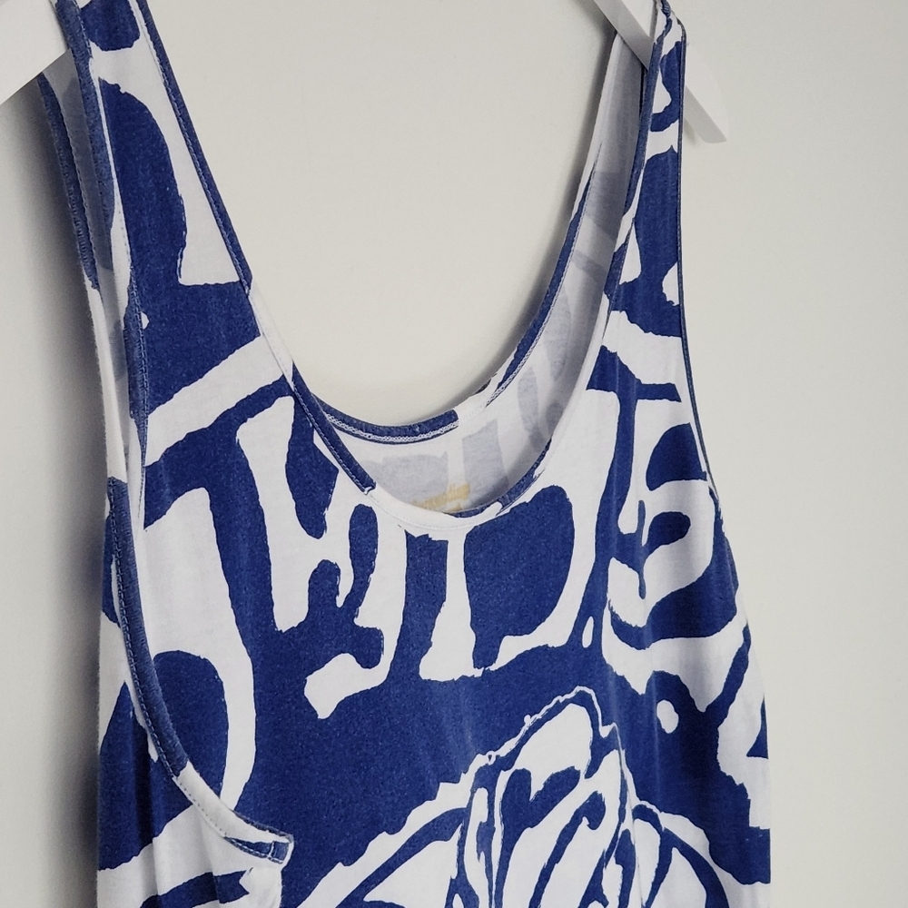 Soft Surroundings 100% Cotton Sleeveless Blue White Dress Size M - Picture 3 of 8